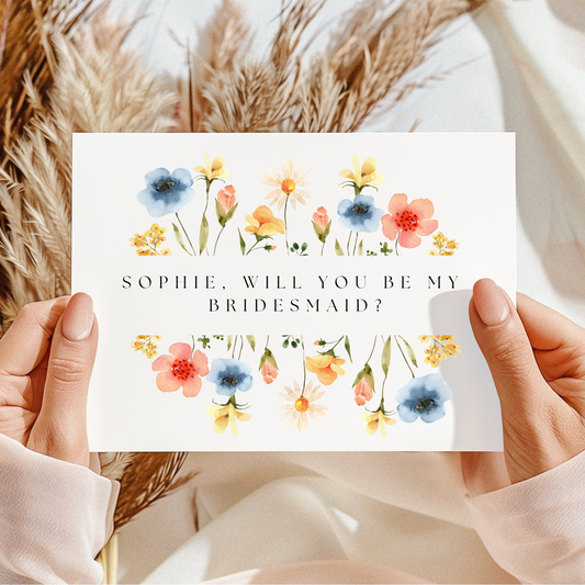 Personalised Floral Proposal Card