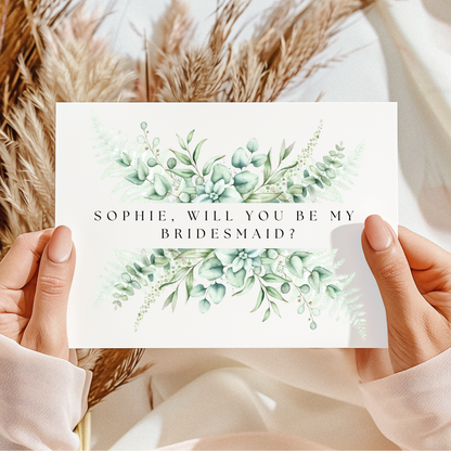 Personalised Greenery Proposal Card