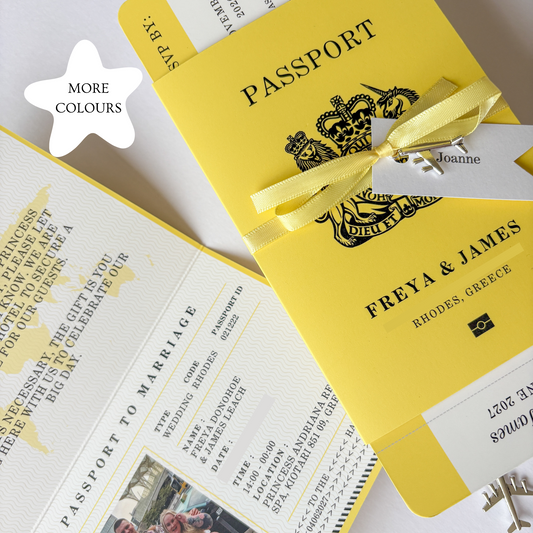 Passport Wedding Invitations