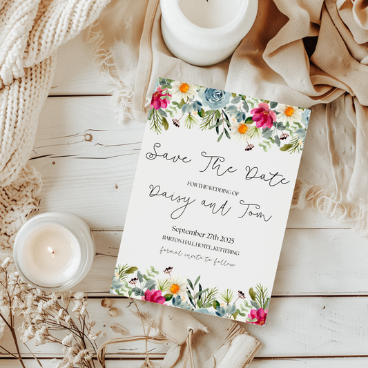 Floral Save The Date - Belle