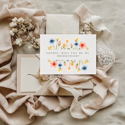 Personalised Floral Proposal Card