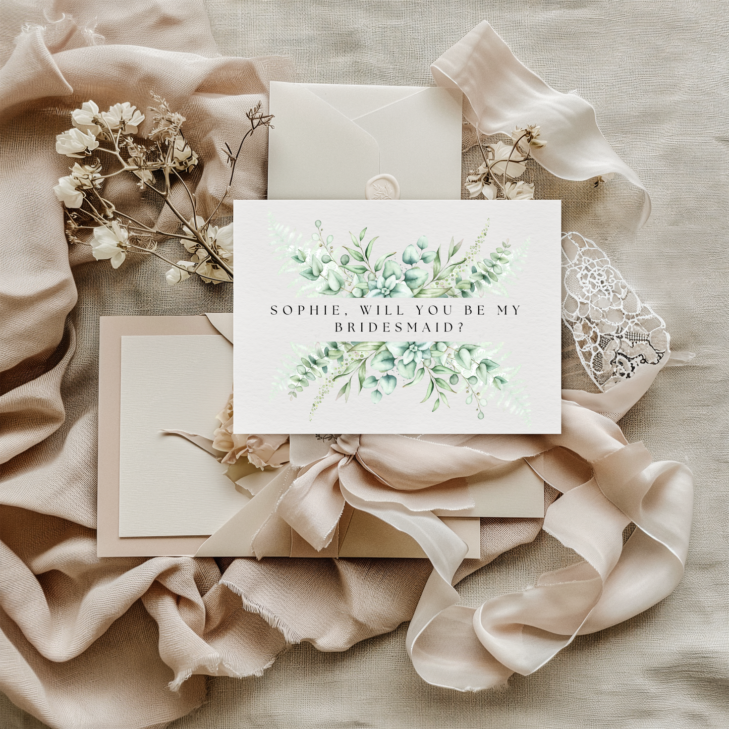 Personalised Greenery Proposal Card