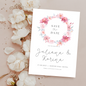 Printable Save The Date - Pink Floral Wreath