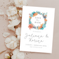 Printable Save The Date - Vibrant Floral Wreath