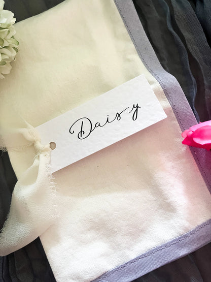 Simple Chiffon Name Place Cards - Waymar