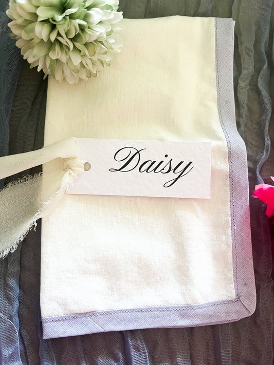 Simple Chiffon Name Place Cards - Pinyon